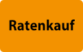 Ratenkauf orangenes Logo schwarze Schrift
